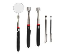 Baxnore Set professionale di 5 attrezzi di raccolta con pinza telescopica, specchio di ispezione estensibile, resistente, per carichi fino a 15 libbre, 10 libbre, 3,5 libbre e 1,5