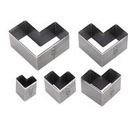 Baxnore Set professionale di 5 fustelle per il taglio della pelle, kit di strumenti per punzonatura e taglio di pelle fai da te, in acciaio ad alto tenore di carbonio, con scatola