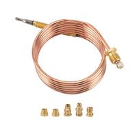 Baxnore Sonda di termocoppia di Sostituzione per scaldabagno fornace a Gas, M6 x 0,75 Flameout di Rame Proteggi Il sensore con Filo M9X1, Dispositivo di Sicurezza Resistente alla (900 mm)