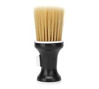 Baxnore Spazzola per capelli morbida per spolverino per collo con dispenser di talco per salone di casa viaggio Bianco Nero 5,7x1,8 pollici (Nera)