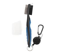 Baxnore Spazzola per Mazze da Golf Cavo Retrattile Setole in Acciaio a Doppio Lato Manico ergonomico Spazzola per Pulizia Mazze da Golf Mazze da Golf Professionali per Pulizia Prof (Blu)