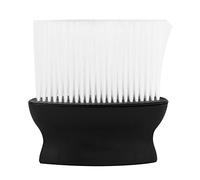 Baxnore Spazzola per spolverino professionale per parrucchiere, design a collo largo, per barbieri, parrucchieri, manico in plastica PP morbida, bianco nero, 12,8x10 cm, 1 pezzo, s