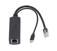Baxnore Splitter Gigabit PoE per Pi 5 Pi 5B Conforme IEEE802.3af Adattatore Power Over Ethernet a USB C Splitter di rete ad alta velocità da 1000 Mbps per la configurazione della r