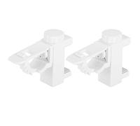 Baxnore Staffa a bastone tende Porta per bloccanti a bordo popportatore gravoso multiuso per l'organizzatore della del bagno ABS White ABS in plastica da 5 cm 2 pezzi