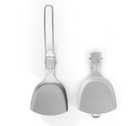 Baxnore Strumento di cottura pieghevole in acciaio inossidabile spatola pieghevole per campeggio da viaggio per picnic da esterno da esterno mini leggero tornitore leggero spatola