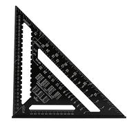 Baxnore Strumento di misurazione di precisione del righello quadrato del triangolo della lega di alluminio da 12 pollici per gli ingegneri carpentieri che incorniciano il tetto ner