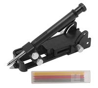 Baxnore Strumento per tracciare multifunzione professionale Calibro per marcatura per la lavorazione del legno in lega di alluminio con impugnatura regolabile per progetti di costr (Nera)