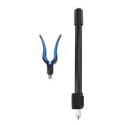 Baxnore Supporto per canne da pesca a terra Banca della canna da pesca Staffa di supporto con la partecipazione in lega di alluminio telescopico per la pesca in banca Blu ABS in go