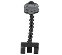 Baxnore Supporto per smartphone regolabile e flessibile per selfie stick per animali domestici con clip a fiore per fotografia di cani e gatti Supporto per telefono universale in m (Nera)