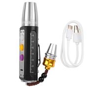 Baxnore Torcia professionale per test di pietre preziose 3 colori LED Torcia ricaricabile USB per gioiellieri Gemmologi Torcia portatile in lega di alluminio per valutazione antica