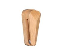 Baxnore Towel Clips, Beech Wood Gravity Holder with Carbon Steel Ball, No Drill Wall Mount for Cupboards Countertops, Kitchen Bathroom Organization Clamps (1 Pack)
