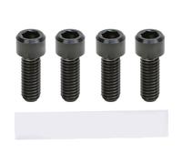 Baxnore Vietta per pinza per freno a freno disco M6X16MM in lega di titanio leggera robusta anti -allentamento di repressione della deriva a bassa temperatura per i sistemi freno a (Nero)