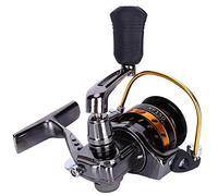 Baxnore XF150 All Metal No Interval Mini Rocker Braccio Fishing Fishing Rull con cuscinetti a 3 palline per pesca di ghiaccio Black Gold Bool 215G 5.0: 1 Rapporto di velocità
