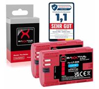Baxxtar 2x LP-E6N Batteria 2400mAh compatibile con Canon EOS 5D Mark II Mark III 5DS R5 R 6D 7D 60D 60Da 70D 80D 90D XC10 XC15 5 6 7 60 70 80 90 D LP-E6 LPE6 LPE6N