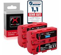 Baxxtar 2X NP-FM500H Batteria 2600mAh - Ricambio per Sony NP-FM500H - per Alpha A57 A65 A77 A99, A100 A200 A300 A350 A500 A550 A700 A850 A900 - doppia riserva