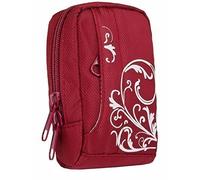 Baxxtar Borsa Custodia con stile in rosso per fotocamere digitali compatte (con cinghia e passante per cintura) PowerShot SX740 SX730 SX720 - CyberShot HX99 - Lumix DMC TZ70 TZ60 - Tough TG-7 TG-6