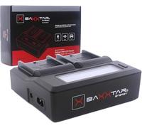 Baxxtar Dual LCD USB Caricabatterie (1500mAh) per NP-F970 NP-F950 NP-F750 NP-F570 NP-F550 NP-FM500H batteria caricatore compatibile con Sony videocamere indicatori LED luce video monitor fotocamera