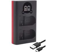 Baxxtar EN-EL15 EN-EL15b EN-EL15c caricabatteria - Doppio, LCD (ingresso USB-C e Micro-USB)