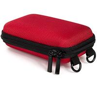 Baxxtar Hardcase PURE Red S Borsa Custodia per fotocamere compatte con tracolla e passante per cintura - in Rosso - CyberShot DSC WX350 W810 W830 - Pixpro FZ43 FZ51 FZ55 - Realishot DC5200 ...