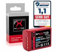 Baxxtar MaxProtect BLX-1 Batteria di ricambio 2400mAh compatibile con Olympus OM-1 OM-3 OM1 OM3 BLX1 BL-X1 BL X1 BLX 1 con sensore NTC e custodia V1 resistente al calore, ignifuga