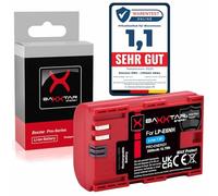 Baxxtar MaxProtect LP-E6NH batteria 2600mAh sensore-NTC e Alloggiamento protettiva V1 compatibile con Canon EOS R5 R6 R6II R7 5D Mark II III 5DS 6D 7D 60D 70D 80D 90D XC10 XC15 LPE6NH LP-E6