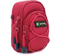 Baxxtar NUOVO V4 (Taglia L) Borsa Custodia compatta - rosso - Lumix DC TZ202 TZ200 TZ99 TZ96 TZ95 DMC TZ100 TZ90 TZ80 LX15 - PowerShot SX720 SX730 SX740 G5X II G7 X - CoolPix A A900 A1000 W100