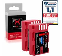 Baxxtar Pro 2x DMW-BLF19 Batteria 2400mAh - sostituisce Panasonic DMW-BLF19E e Sigma BP-61 - per Lumix DC-G9, GH5, GH5S, GH4, GH3 - doppio pack: una scatta, una si carica