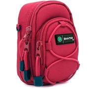 Baxxtar V3 borsa per fotocamera compatta rossa - Coolpix S33 W100 W150 W300 P310 - PowerShot G9 x Mark II SX620 SX710 SX720 - GR-III R-IIIx - DSC HX50 HX60 HX80 HX90 HX95 HX99 RX100 I II III