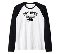 bay Area California Bear Retro San Francisco Beach 510 Maglia con Maniche Raglan