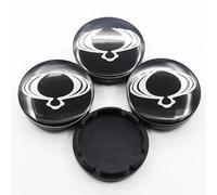 BayDe 4 Pezzi Acrilico/ABS Coprimozzi,per SsangYong 56mm Ruota Centro Tappi Ruggine Antipolvere Protezione Accessori Coprimozzo Styling