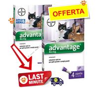 ELANCO ADVANTAGE SPOT-ON GATTI GRANDI / CONIGLI GRANDI 4 PIPETTE DA 0,8 ML.