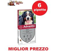 Bayer Advantix 6 pipette per cani da 0-4/ 4-10/ 10-25/ oltre 25/ 40-60 kg pulci