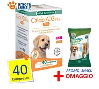 Bayer Calcio AD3 plus (+PS) 40 compresse - Integratore minerale per cane cani