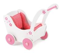 Bayer Chic 2000 425-99 - Carrozzina in legno Fiori, colore: Bianco/Rosa