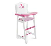 Bayer Chic 2000-501-99 - Seggiolone per bambole fino a 46 cm, mobili per bambole, accessori per bambole, colore: bianco/rosa