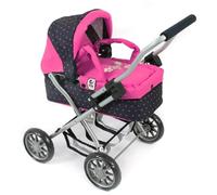 Bayer Chic 2000 555 12 - Passeggino per Bambole Smarty, Colore: Rosa e Blu a Pois