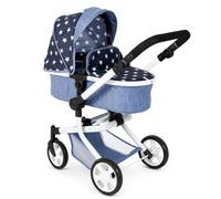 Bayer Chic 2000 595-51 Mika - Passeggino per bambole 2 in 1, per bambini dai 4 agli 8 anni, stelle, blu navy