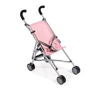 Bayer Chic 2000-Mini Passeggino Roma per Bambole, Colore Melange Grigio-Rosa, 601 15
