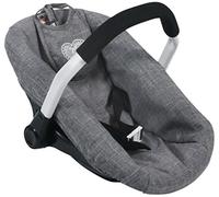 Bayer Chic 2000-Seggiolino Auto per Bambole, Grigio, Colore Jeans Grigi, 50 cm, 708 76