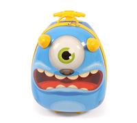 Bayer Chic 2000 Bouncie Kinder-Trolley mit 3D-Monster-Motiv Valigia per bambini, 40 cm, 20 liters, Blu (Blau)