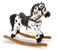 Bayer Chic 2000 - Cavallo a dondolo Carlotta, giocattolo a dondolo con suono, nero e bianco