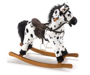 Bayer Chic 2000 - Cavallo a dondolo Carlotta, giocattolo a dondolo con suono, nero e bianco