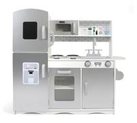 Bayer Chic 2000-Cucina per Bambini, Colore Bianco-Argento, 91 x 30 x 87 cm, 303 30