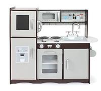 Bayer Chic 2000® Cucina per bambini in legno, cucina giocattolo con congelatore, forno e altro ancora, stimola la creatività e l'immaginazione, dai 3 anni in su, marrone/argento