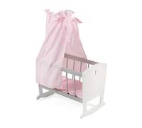 Bayer Chic 2000 - Culla per bambole fino a 46 cm, letto per bambole, mobili per bambole, stelle grigio