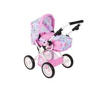 Bayer Chic 2000® Leni - Passeggino combinato 3 in 1 per bambole, pieghevole, manico regolabile in altezza 43-67 cm, borsa per il trasporto, bambole fino a 46 cm, a partire dai 3 anni
