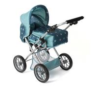 Bayer Chic 2000® Leni - Passeggino combinato per bambole 3 in 1, con stelline turchesi, pieghevole, manico regolabile in altezza 43 - 67 cm, borsa per il trasporto - Bambole fino a 46 cm, a partire da