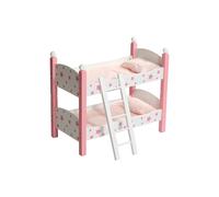 Bayer Chic 2000 Letto a soppalco per Bambole, Letto a Castello per Bambole con Scala e Biancheria da Letto, per Bambole Fino a 48 cm, Accessori per Bambole, Letto per Bambole in Legno