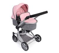 Bayer Chic 2000 Passeggino Bambola, Grigio-Rosa 595