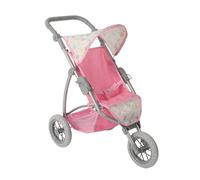 Bayer Chic 2000 - Passeggino per bambole Leon, passeggino da jogging, per bambini dai 4 agli 8 anni, farfalle, rosa